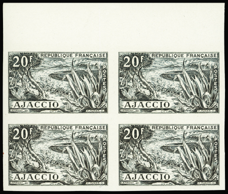 N°981A 20f "Ajaccio", non émis, essai de couleur non