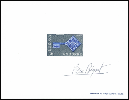 ANDORRE n°188/89 Europa 1968, Lot avec la paire en
