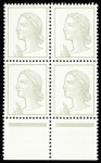 N°1263g/1263a gris omis et rouge omis, tous deux en