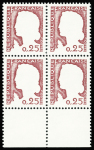 N°1263g/1263a gris omis et rouge omis, tous deux en