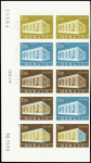 ANDORRE n°194/95 Europa 1969, Lot avec un bloc de 10