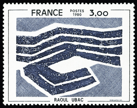 N°2075b 3f Raoul Ubac, variété COULEUR BEIGE OMISE,