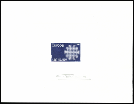 n°1637/38 lot d'épreuves Europa France 1970, la paire