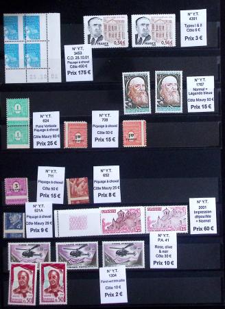 1944-2005, Petit lot de variétés avec piquages à cheval,