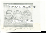 BELGIQUE Maquette en plusieurs étapes du timbre Europa