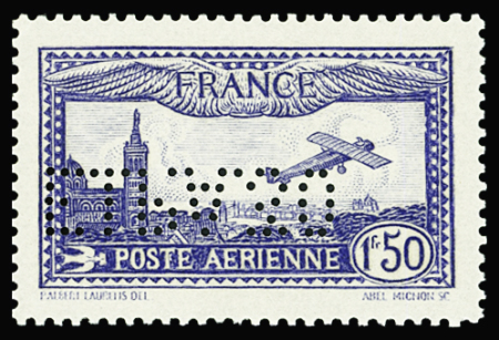 N°6c 1f50 + 5f outremer perforé EIPA 30, neuf **, TB