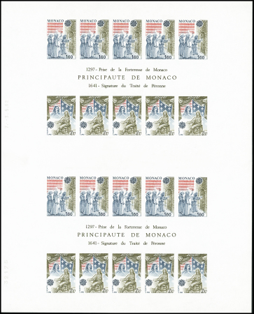 MONACO BF n°22a de Monaco de 1982, non dentelé en feuille