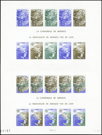 MONACO BF n°14a de 1978, non dentelé en feuille de