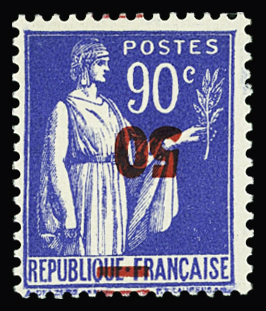 N°482a 50 sur 90c, variété surcharge renversée, neuf