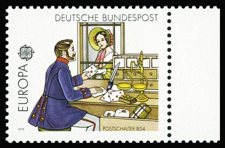 ALLEMAGNE n°1012f Europa 1979, variété sans valeur