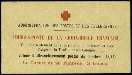 N°147-C 1 10c + 5c rouge en carnet de 20, neuf **