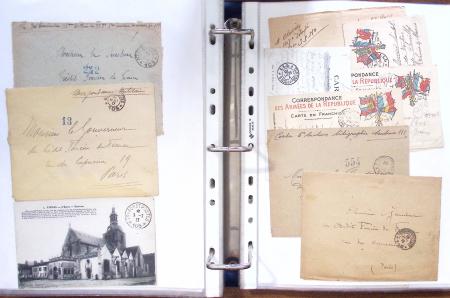 1914 - 1918, collection de 434 plis militaires en