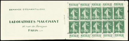 N°188-C 1 Minéraline en carnet de 10, neuf **
