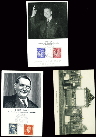 1953, Lot de 25 plis de l'élection de René Coty (17