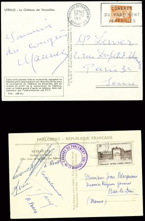 1953, Lot de 25 plis de l'élection de René Coty (17