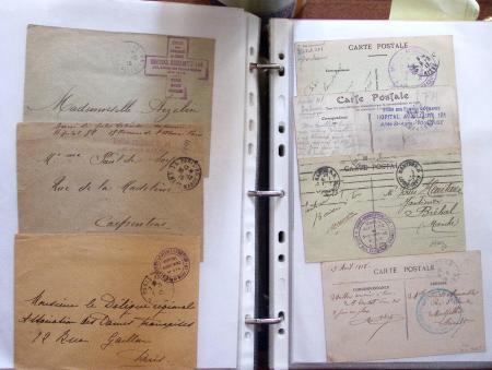 1914-18, 777 plis : commissions de gare, hopitaux temporaires,