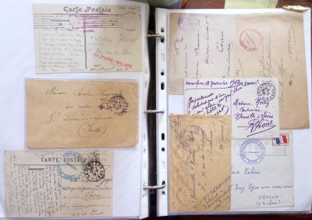 1914-18, 777 plis : commissions de gare, hopitaux temporaires,