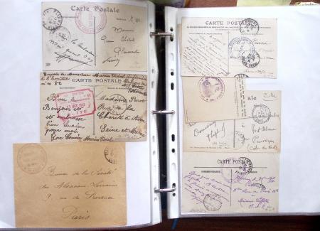 1914-18, 777 plis : commissions de gare, hopitaux temporaires,