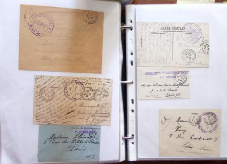 1914-18, 777 plis : commissions de gare, hopitaux temporaires,