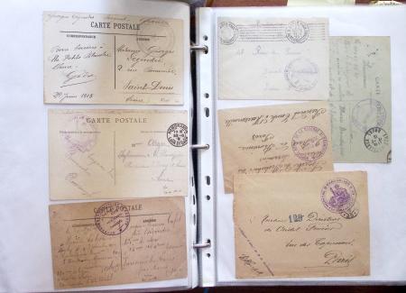 1914-18, 777 plis : commissions de gare, hopitaux temporaires,