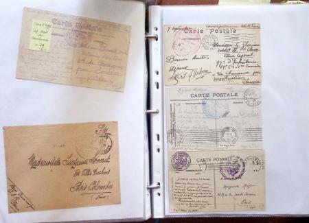 1914-18, 777 plis : commissions de gare, hopitaux temporaires,