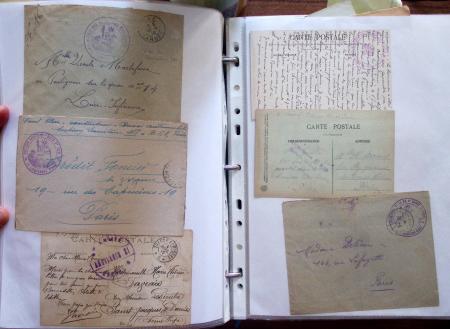 1914-18, 777 plis : commissions de gare, hopitaux temporaires,