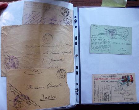1914-18, 777 plis : commissions de gare, hopitaux temporaires,