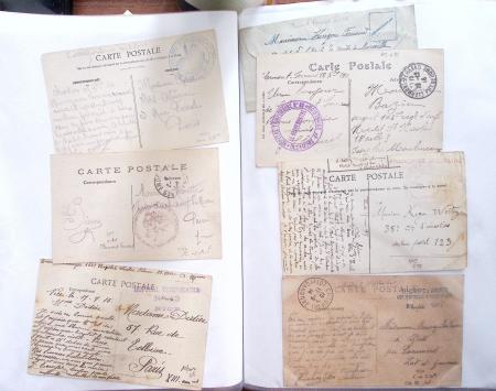 1914-18, 777 plis : commissions de gare, hopitaux temporaires,