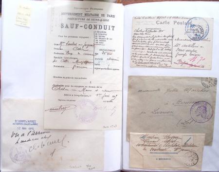 1914-18, 777 plis : commissions de gare, hopitaux temporaires,
