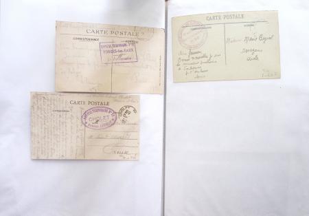 1914-18, 777 plis : commissions de gare, hopitaux temporaires,