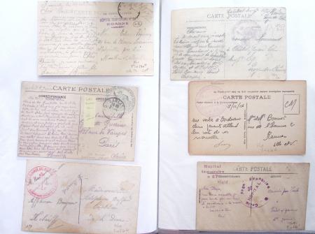 1914-18, 777 plis : commissions de gare, hopitaux temporaires,