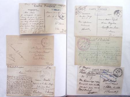 1914-18, 777 plis : commissions de gare, hopitaux temporaires,