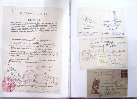 1914-18, 777 plis : commissions de gare, hopitaux temporaires,