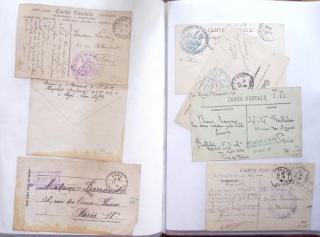 1914-18, 777 plis : commissions de gare, hopitaux temporaires,
