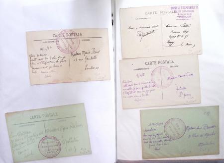 1914-18, 777 plis : commissions de gare, hopitaux temporaires,