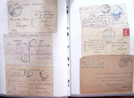 1914-18, 777 plis : commissions de gare, hopitaux temporaires,