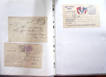 1914-18, 777 plis : commissions de gare, hopitaux temporaires,