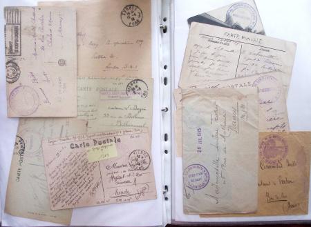 1914-18, 777 plis : commissions de gare, hopitaux temporaires,