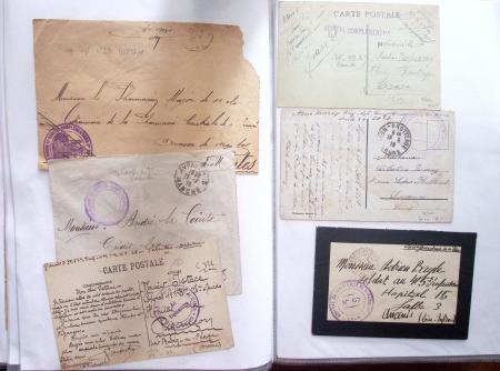 1914-18, 777 plis : commissions de gare, hopitaux temporaires,