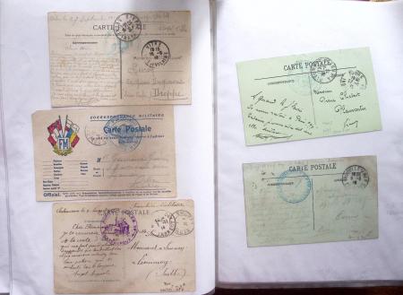 1914-18, 777 plis : commissions de gare, hopitaux temporaires,