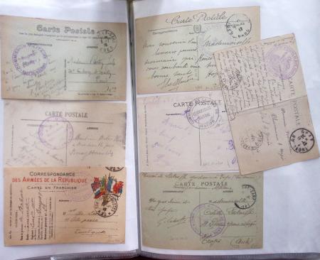 1914-18, 777 plis : commissions de gare, hopitaux temporaires,