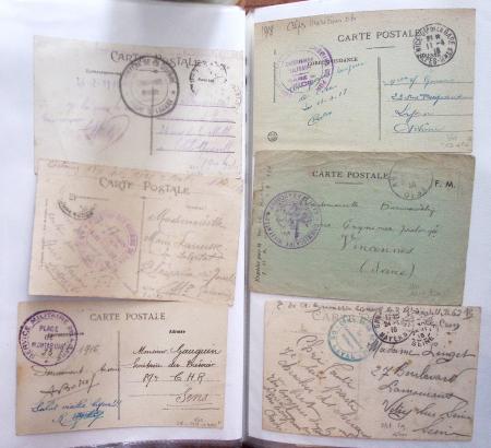 1914-18, 777 plis : commissions de gare, hopitaux temporaires,