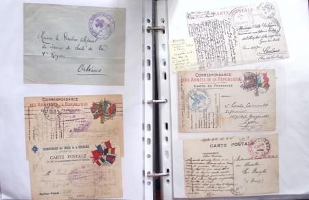 1914-18, 777 plis : commissions de gare, hopitaux temporaires,