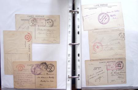 1914-18, 777 plis : commissions de gare, hopitaux temporaires,