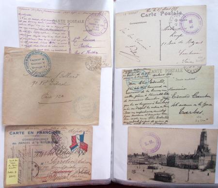 1914-18, 777 plis : commissions de gare, hopitaux temporaires,