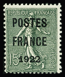 N°37 15c olive, neuf sans gomme, TB. Signé Calves