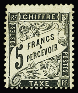 N°24 5f noir, neuf *, TB. Signé Calves