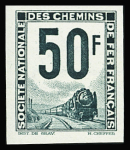 N°38A/38B 50f rouge, 50f vert foncé non dentelés, neuf