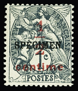 N°157-CI 4, 1/2c sur 1c gris surchargé "SPECIMEN",