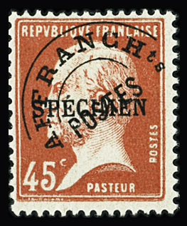 PREOBLITERES N°41-CI 1 à 68-CI 1 surcharge "SPECIMEN",